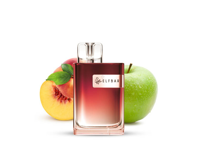 ELFBAR Crystal CR 600 - "Apple Peach" (Pfirsich, Apfel) - E-Shisha - 20 mg - ca. 600 Züge