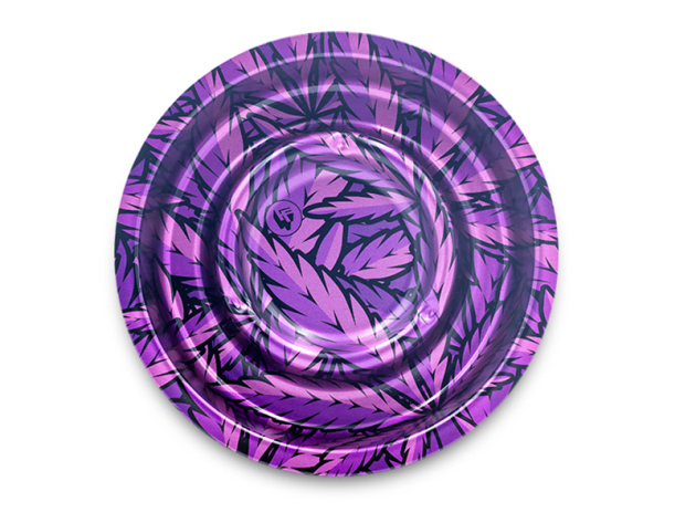 Aschenbecher "Coffeeshop Ashtray - Leaves 33 Pink"; Ø 13,6cm; 4er Pack - beidseitig bedruckt