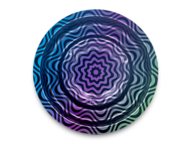 Aschenbecher "Coffeeshop Ashtray - Trippy4"; Ø 13,6cm; 4er Pack - beidseitig bedruckt