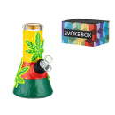 Glasbong "Hanf"bunt; Ice; Höhe 20 cm;...