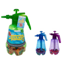 Wasserballonpumpe mit 100 Wasserbomben, 3-farbig sortiert