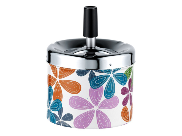 Drehaschenbecher "Blume"; Ø 9cm H. 8cm, einzeln