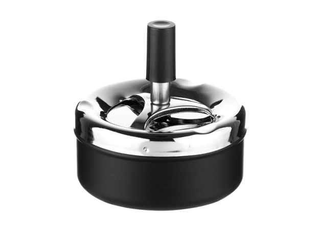 Drehaschenbecher "Schwarz"; Ø 9cm, einzeln