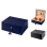Humidor Caseti "Paris" Set; dunkelblau, 36,8x27,7x13,6 cm, abschließbar