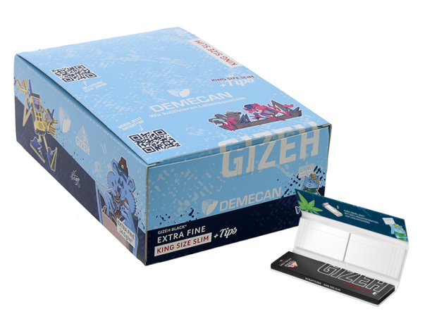Gizeh Black King Size Slim "Demecan Edition" 26 Hefte je 34 Blatt + 34 Tips