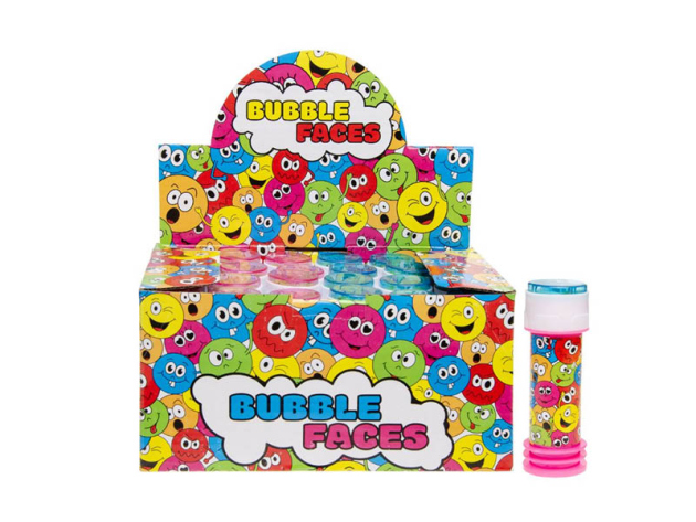 Seifenblasen "Bubble Faces", 2-fach sortiert, 24er Display