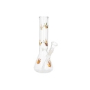 Glasbong "Hanfblatt" kon. transp. bunt.,...