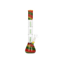 Glasbong Ice+Percolator, kon.- transp. Rastafarben,...
