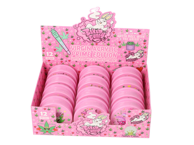 Grinder "Bunny" Kunststoff Pink 4-tlg; Ø 6mm; 3-fach sortiert; 12er Display