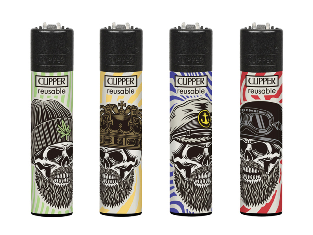 Clipper Large HIPSTER SKULLS, 48er Display