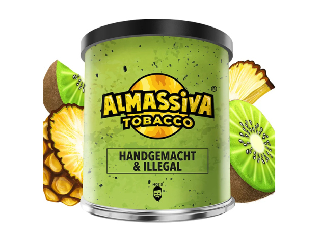 Al Massiva Tobacco - Handgemacht und Illegal (Kiwi, Ananas) - 200g