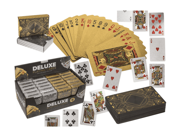 Deluxe Spielkarten, ca. 5,7 x 8,7 cm, 24er Display