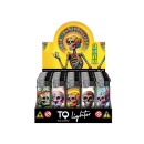Elektrofeuerzeuge "CALAVERA (TOTENKOPF)", 5-fach sortiert, 50er Display