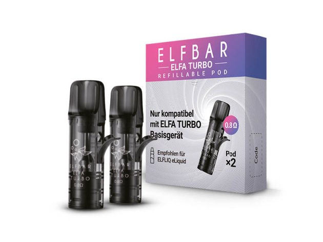 ELFBAR ELFA Refillables Pod; Turbo 0,8 Ohm - 2er Set