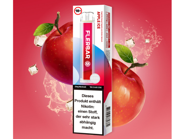 Flerbar M - Apple Ice (Apfel Eis) - E-Shisha - 20mg - 600 Züge
