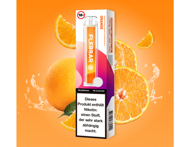 Flerbar M - Orange (Orange) - E-Shisha - 20mg - 600 Züge