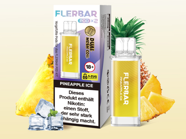 Flerbar Pods - Pineapple Ice (Ananas Eis) - 20mg - 2er Set