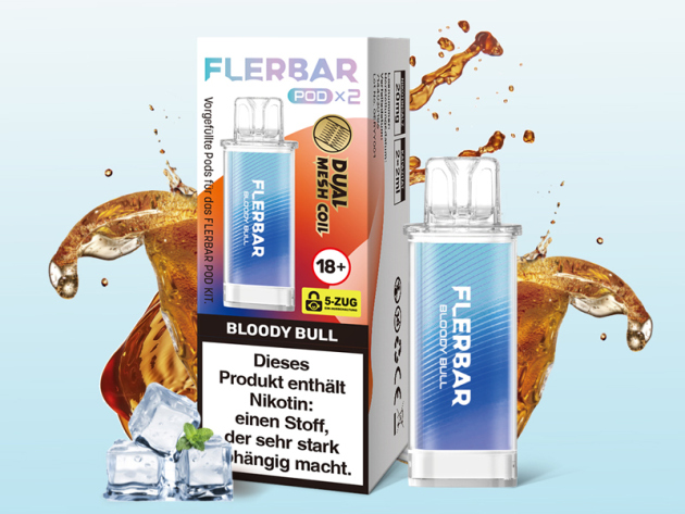 Flerbar Pods - Bloody Bull (Energy) - 20mg - 2er Set