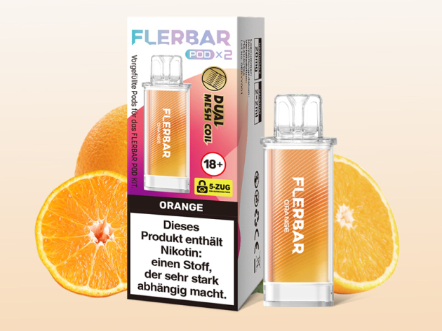 Flerbar Pods - Orange (Orange) - 20mg - 2er Set
