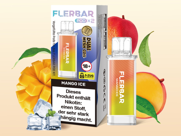 Flerbar Pods - Mango Ice (Mango Eis) - 20mg - 2er Set