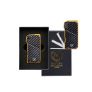 Pfeifenfeuerzeug "Myon" schwarz-gelb,...