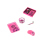 Raucher-Set "Monkey King" Grinder+Pipe+Ascher+Tray - Pink