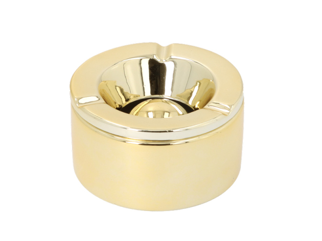 Windaschenbecher "Angelo" Keramik goldfarben glänzend, Ø 11,2cm, einzeln