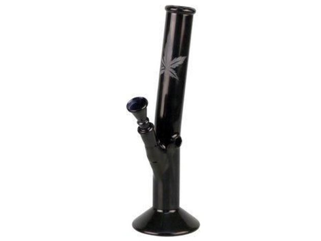 Glasbong "Black Art" gebogen; Höhe 26 cm; Ø 35 mm