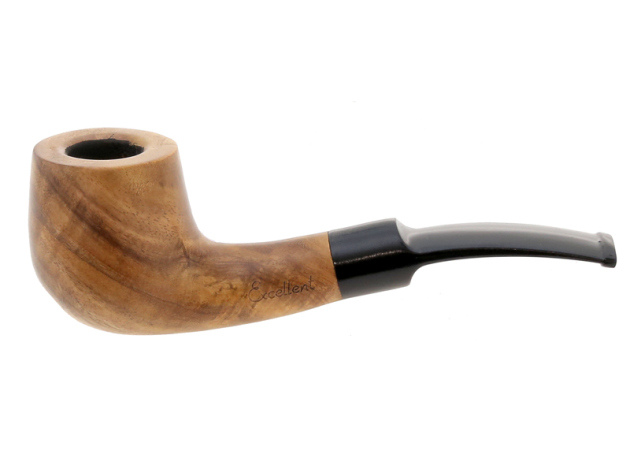 Pfeife "Excellent" braun u. schwarz mit Kunststoffmundstück, Länge 14 cm