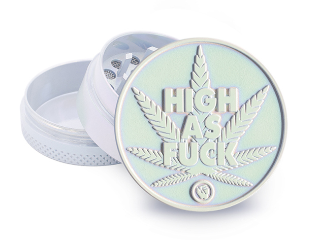 Grinder Metal  "High as Fuck" Icy Pearl; 3-tlg.; Ø 40mm