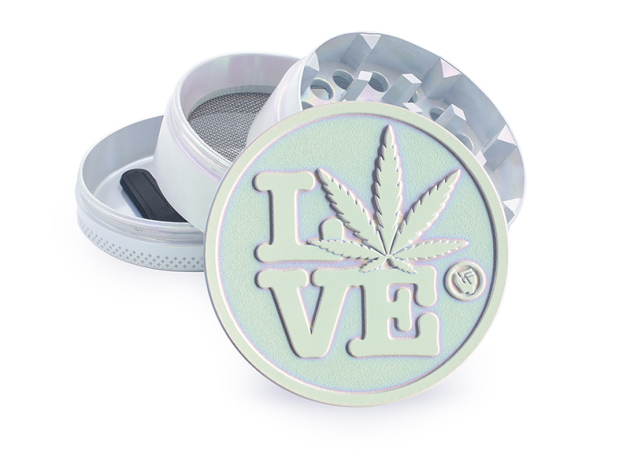 Grinder Metal  "420 Love" Icy Pearl; 4-tlg.; Ø 50mm