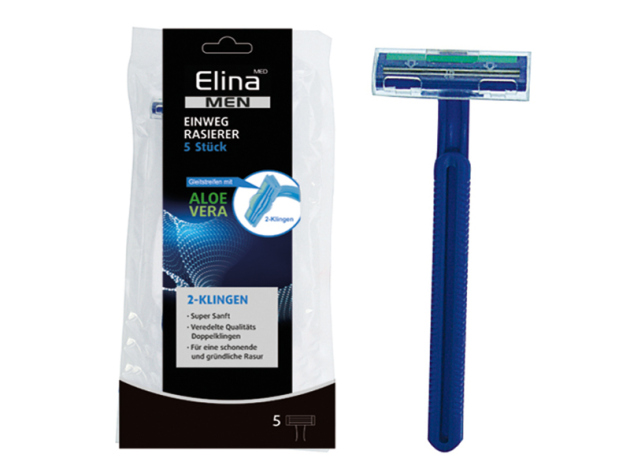 Einweg-Rasierer "Elina" Men, 2 Klingen, 5er Pack