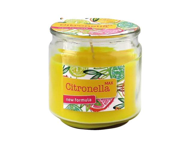 Kerze Citronella im Glas, 8,5x8,6cm, 250g - Gelb