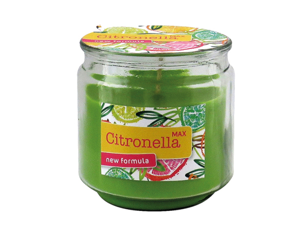 Kerze Citronella im Glas, 8,5x8,6cm, 250g - Grün