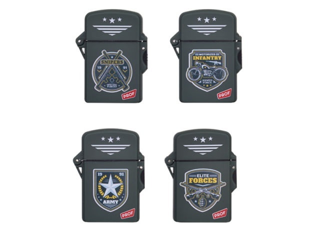 Sturmfeuerzeuge "Army Malibu" Jet-Flame, 4-fach sortiert, 20er Display