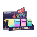 Sturmfeuerzeuge "Gradient" Slim, Jet-Flame, 4-fach sortiert, 20er Display