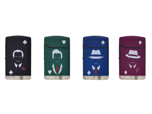 Sturmfeuerzeuge "Mafia Cards", Jet-Flame, 4-fach sortiert, 20er Display