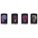 Sturmfeuerzeuge "Skulls" Jet-Flame, 4-fach sortiert, 20er Display