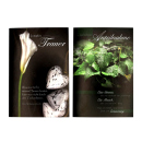 Trauer-Karte mit Umschlag "Blumendruck", 17,5x11,5cm, 6-fach sortiert, einzeln