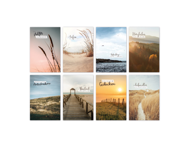 Trauer-Karte mit Umschlag "Sprüche", 8-fach sortiert, einzeln