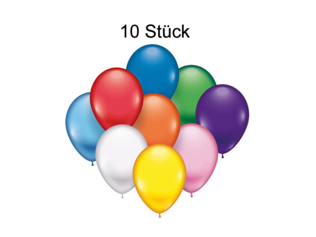 Luftballons, sortiert, 22cm Durchm., 10er-Pack