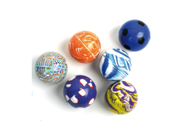 Springball, 4,3cm, bunt, 8-fach sortiert, einzeln