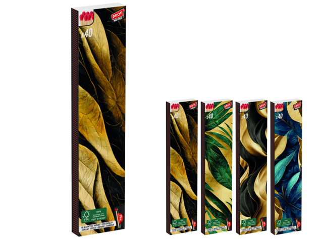 Kaminstreichhölzer "leaves", 28 cm, 40 Streichhölzer