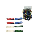 Schlüsselschilder Filz, 4 Farben + 8 Sprüche, 14x3cm, 100er Display