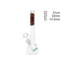 Glasbong "Flower" transp; H&ouml;he 21 cm;...