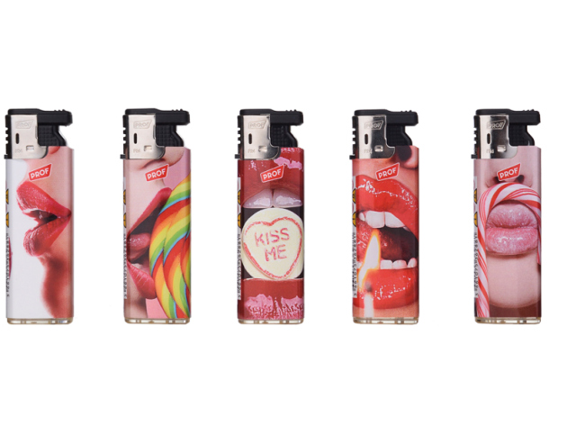 Sturmfeuerzeuge "Sexy Mouth" 5-fach sortiert, 50er Display