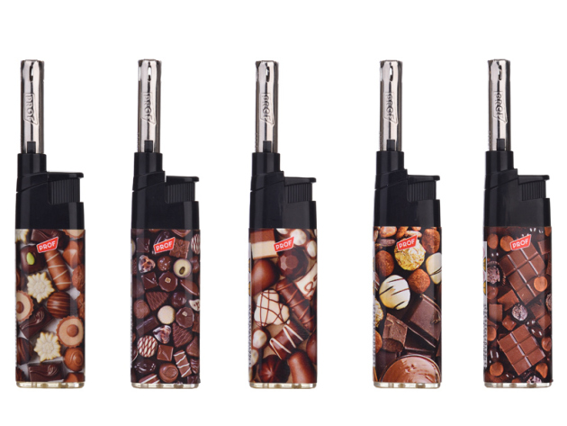 Stabfeuerzeug "Chocolates" 5-fach sortiert; 50er Display