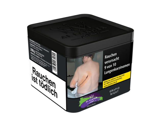 Al Fakher Tabak - Grapio Night (Schwarze Traube) - 200g
