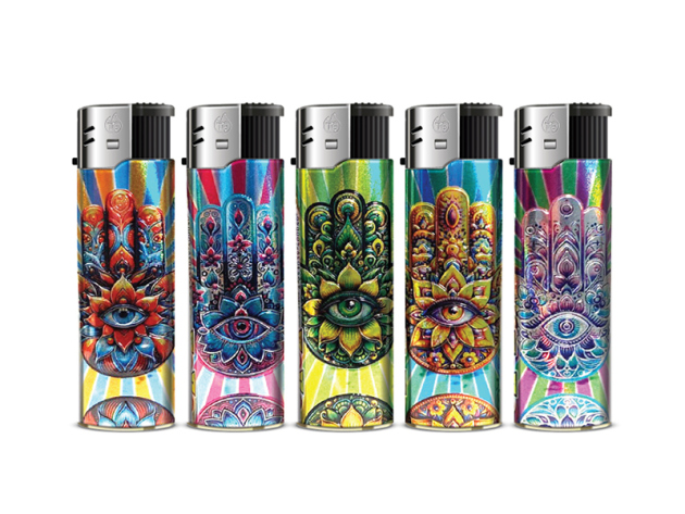 Elektrofeuerzeuge "FATIMA`S HAND", 5-fach sortiert, 50er Display