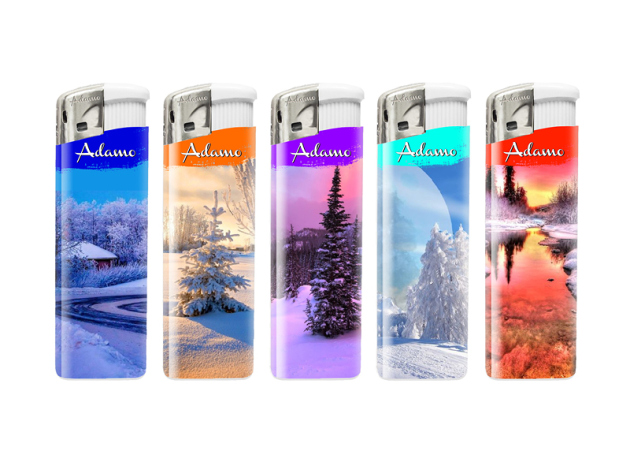 Elektrofeuerzeuge "WINTER", 5-fach sortiert, 50er Display